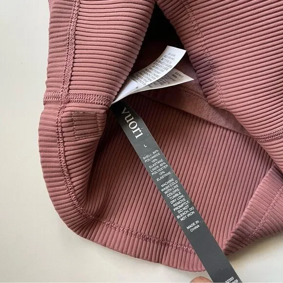 Vuori crop rib tank in Marsala pink - Picture 8 of 8